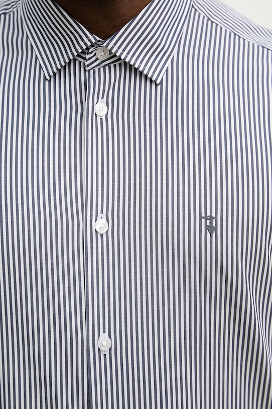 Trussardi koszula bawełniana 5007N000055N granatowy