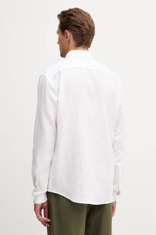 Odzież Trussardi koszula męska lniana 5025N000032N biały