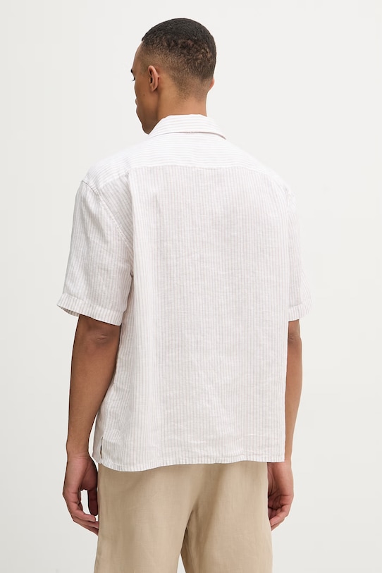 Odzież Trussardi koszula męska lniana 5031N000038N beżowy