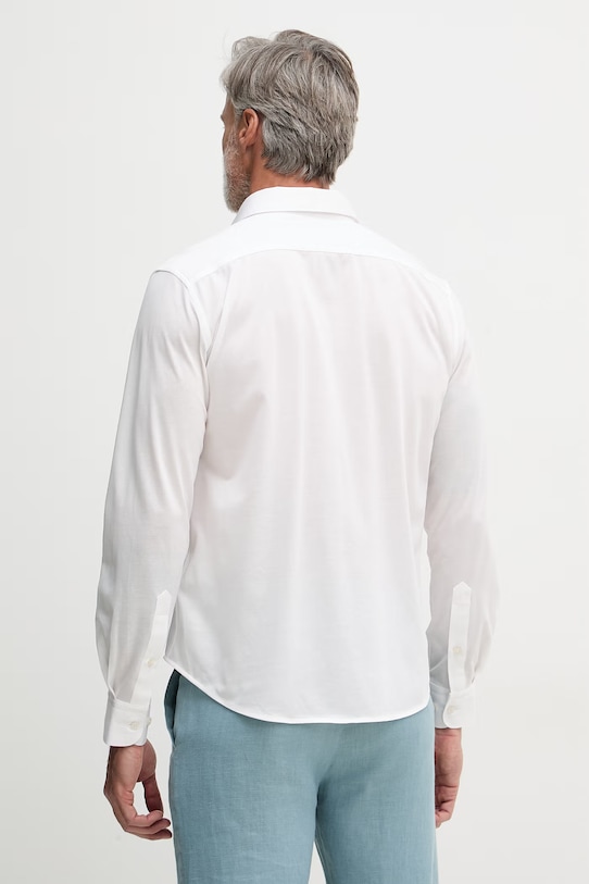 Oblečení Trussardi košile pánská s bavlnou 58008000021N bílá