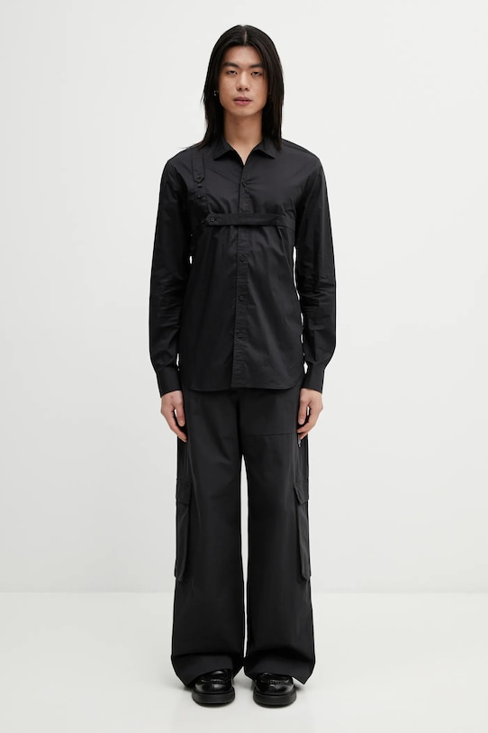 Heliot Emil camicia in cotone SS26PRE.M.05.073.BLK01 nero