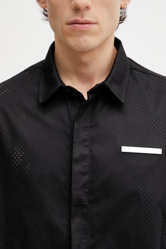 HELIOT EMIL košile pánská s bavlnou černá SS26.M.05.076.BLK01