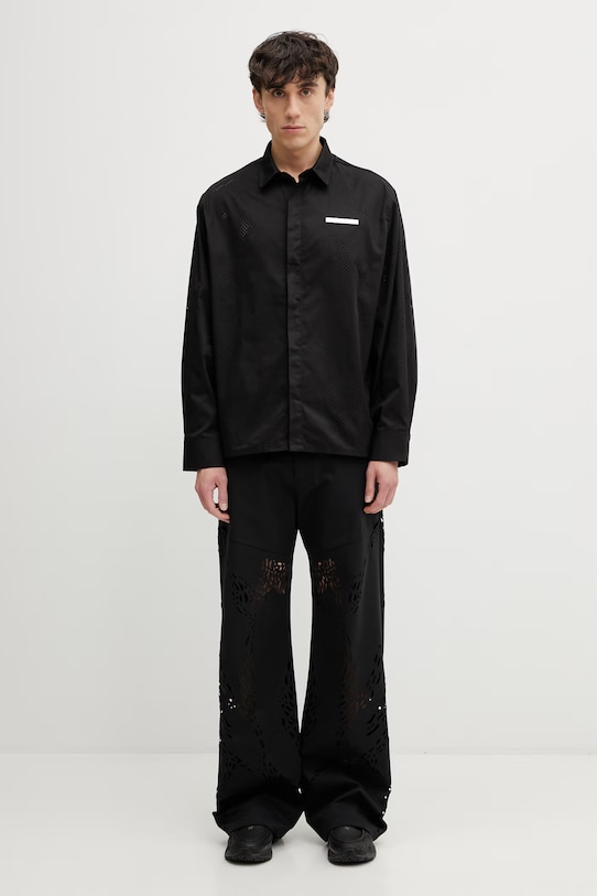 HELIOT EMIL košile pánská s bavlnou SS26.M.05.076.BLK01 černá