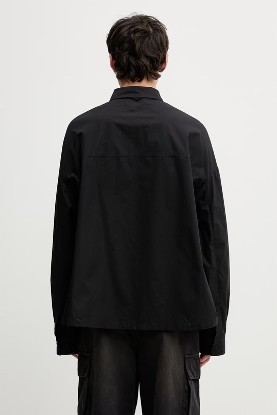 Odzież HELIOT EMIL koszula bawełniana męska SS26.M.05.078.BLK01 czarny