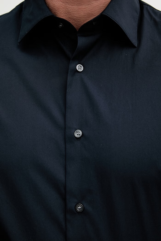 Sisley koszula męska bawełniana 51C3SQ05B granatowy