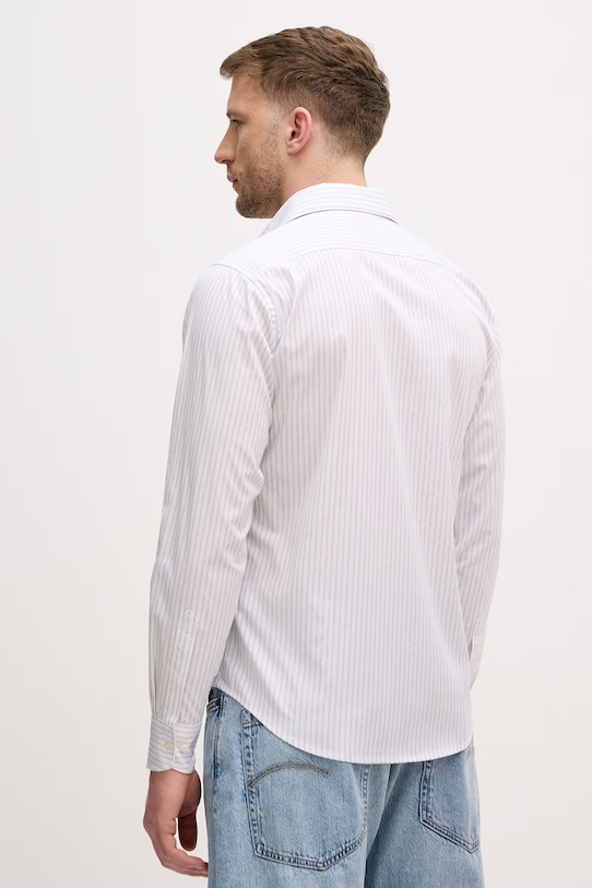 Odzież Sisley koszula męska bawełniana 51C3SQ05D biały