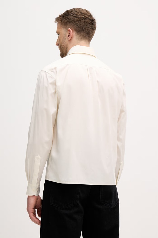 Odzież Sisley koszula męska bawełniana 51C3SQ05H beżowy