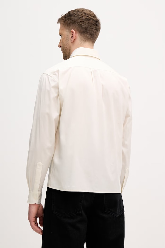 Odzież Sisley koszula męska bawełniana 51C3SQ05H beżowy