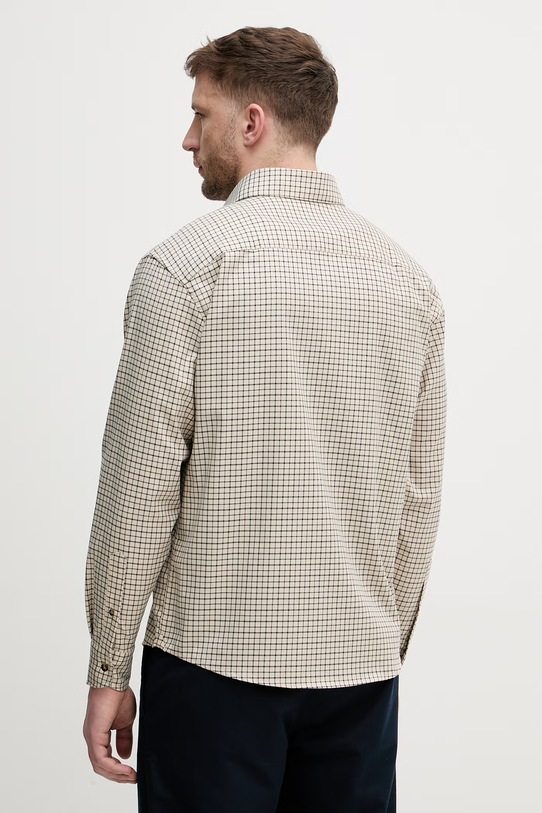 Odzież Sisley koszula męska bawełniana 56RDSQ05E beżowy