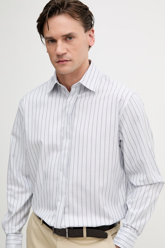 Sisley koszula męska bawełniana niebieski 56RDSQ05E