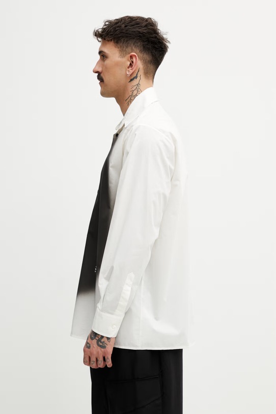 MM6 Maison Margiela cămașă pentru bărbați, din bumbac SH0DT0042.M35256.101 alb SS26