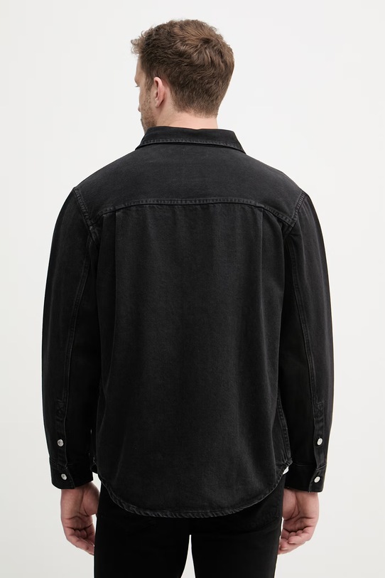 Abbigliamento Calvin Klein Jeans camicia da uomo in jeans LV04RF709G nero