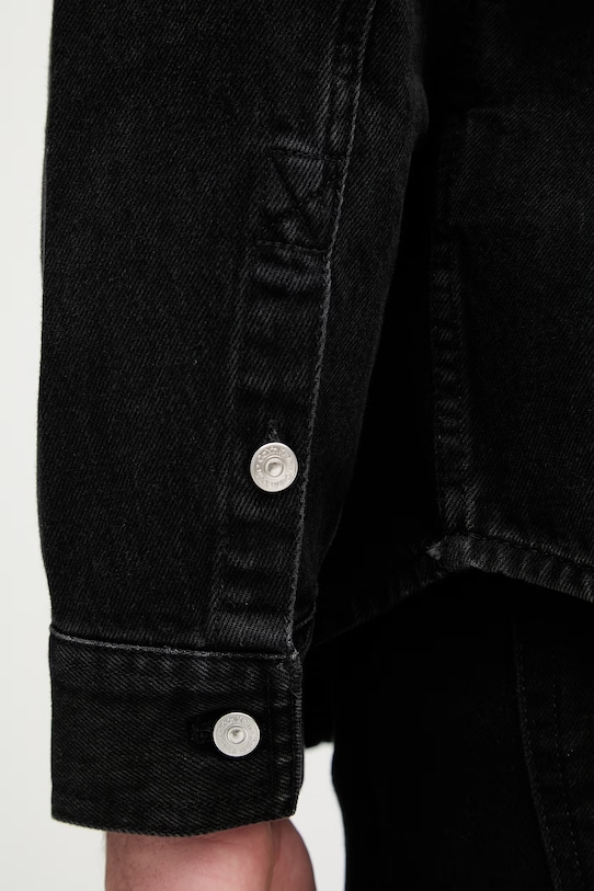 Calvin Klein Jeans πουκάμισο ανδρικό ντένιμ LV04RF709G μαύρο