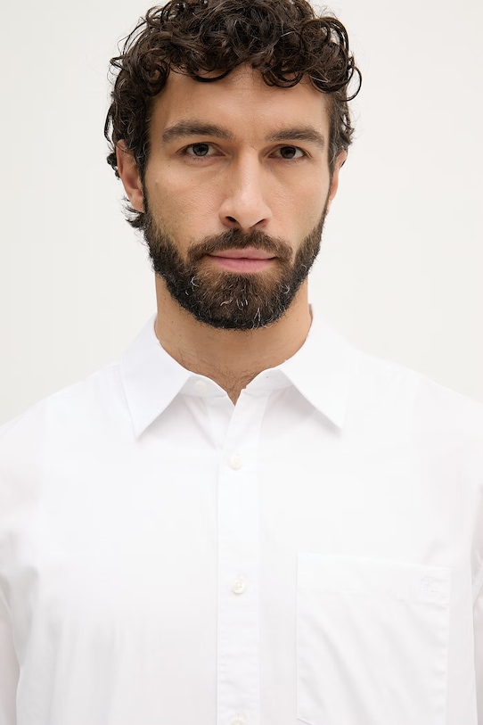 Calvin Klein Jeans πουκάμισο ανδρικό βαμβακερό LV04RF105G λευκό