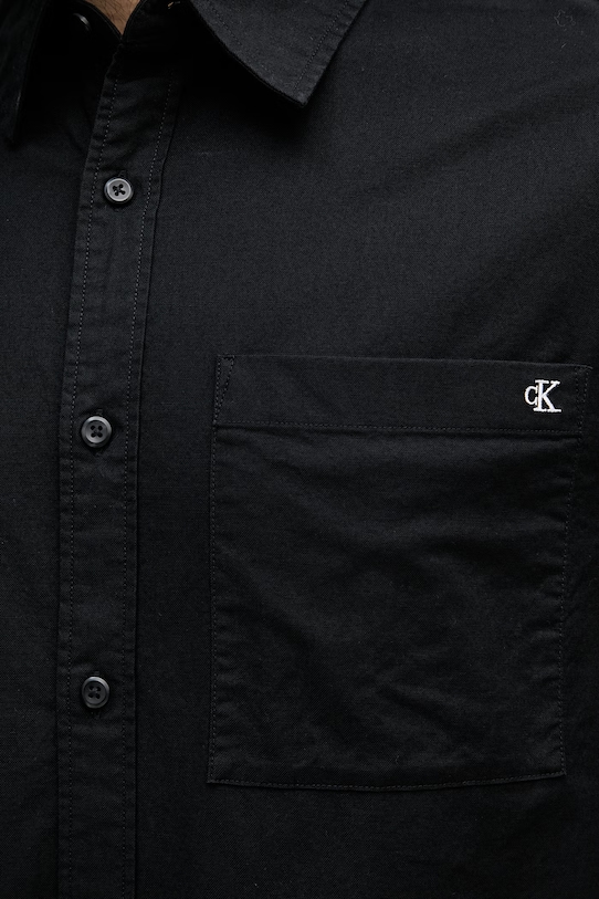 Calvin Klein Jeans srajca moška z bombažem LV04RF113G črna