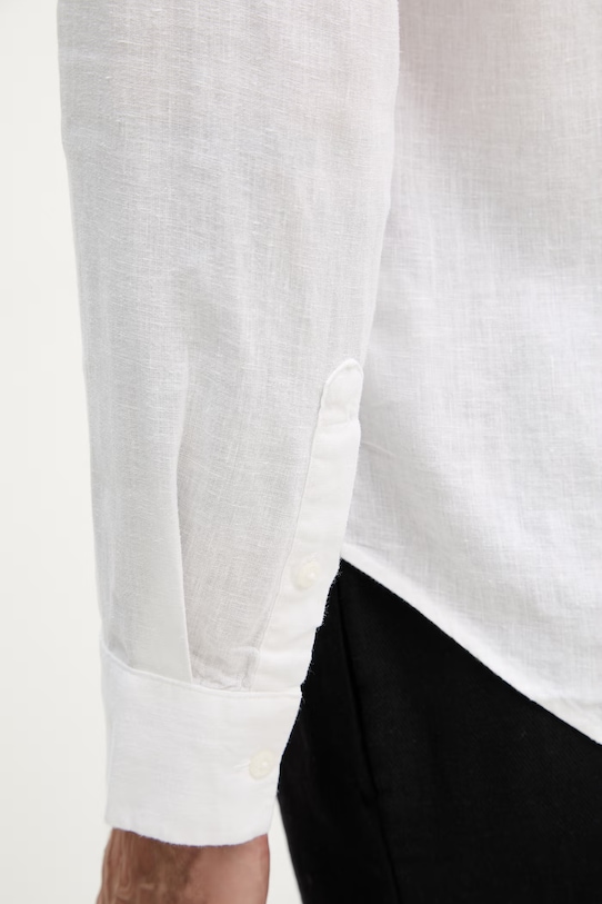 Calvin Klein Jeans košile pánská se lnem LV04RF121G