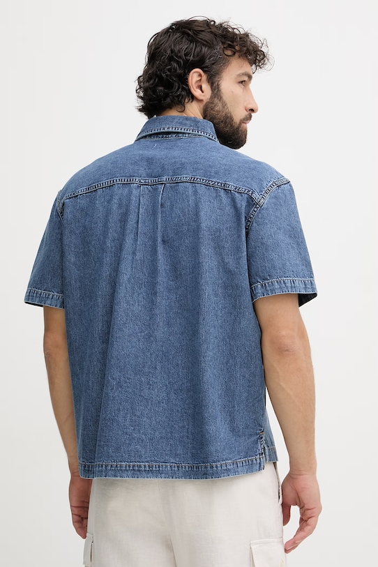 Ρούχα Calvin Klein Jeans πουκάμισο ανδρικό ντένιμ LV04RF711G μπλε