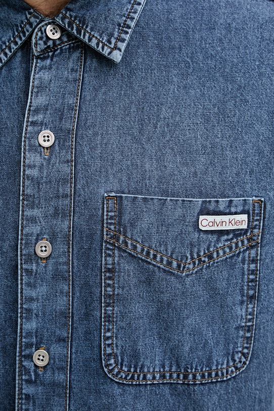 Calvin Klein Jeans πουκάμισο ανδρικό ντένιμ LV04RF711G μπλε