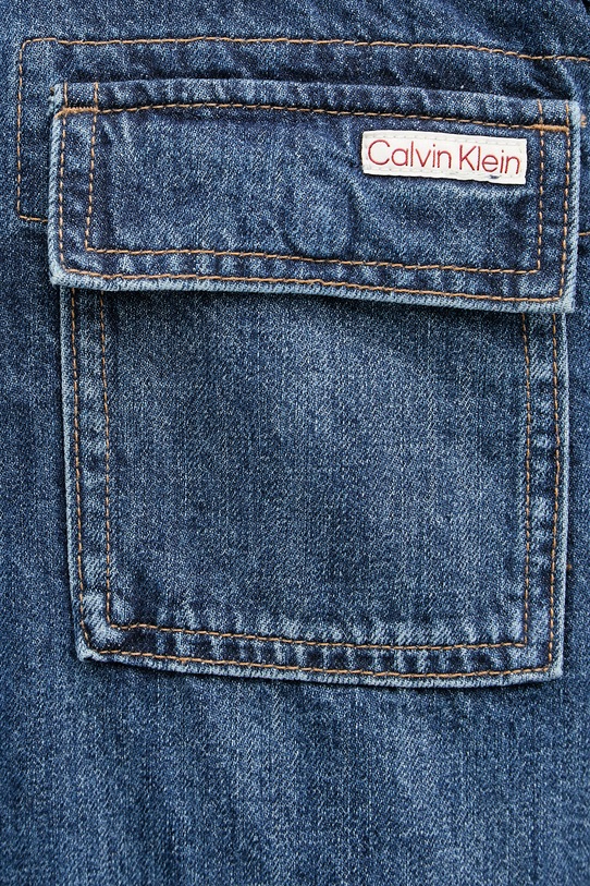 Calvin Klein Jeans košeľa pánska rifľová LV04RF904G tmavomodrá