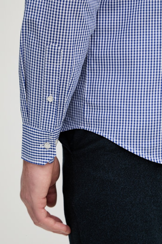 United Colors of Benetton koszula męska bawełniana 52DTUQ06Q niebieski