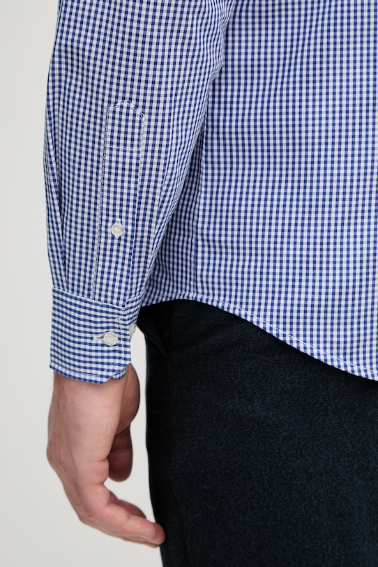 United Colors of Benetton koszula męska bawełniana 52DTUQ06Q niebieski