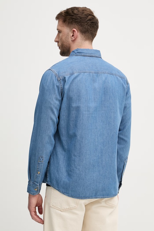 Odzież United Colors of Benetton koszula męska jeansowa 5YETUQ06J niebieski