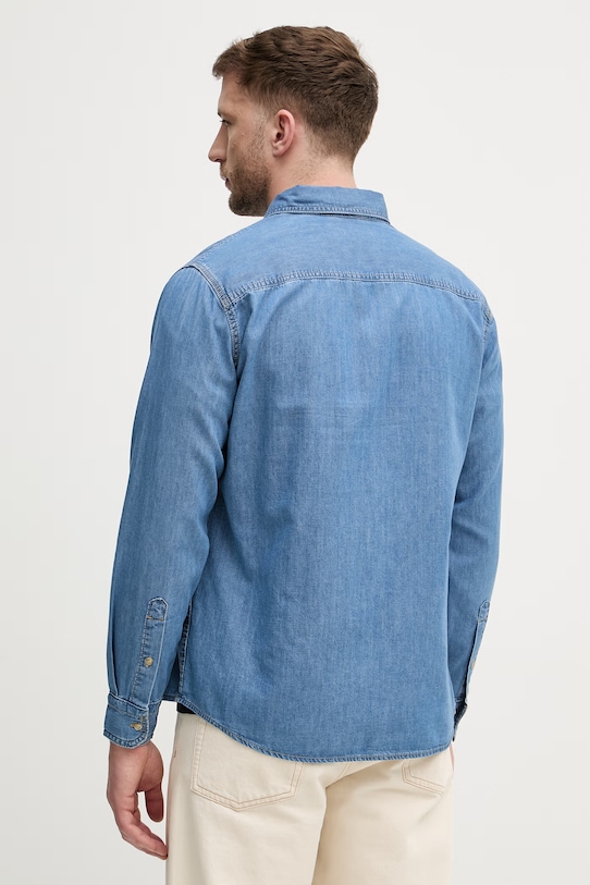 Odzież United Colors of Benetton koszula męska jeansowa 5YETUQ06J niebieski
