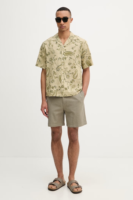 United Colors of Benetton cămașă pentru bărbați cu in 503SUQ05B verde SS26