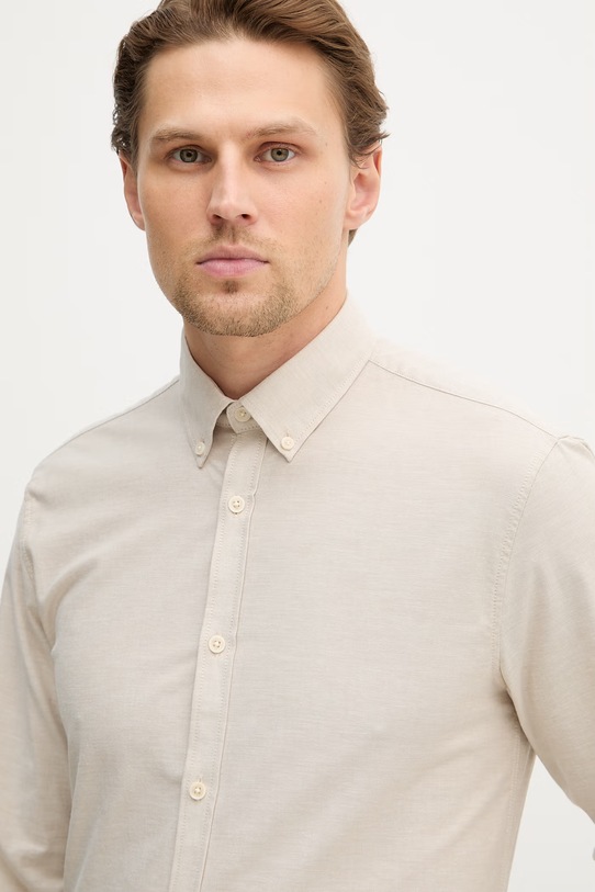 Lindbergh koszula beżowy 30.203174B