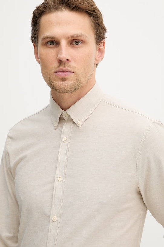 Lindbergh koszula beżowy 30.203174B