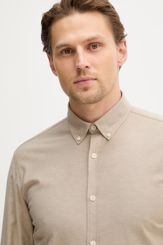 Lindbergh koszula beżowy 30.203174B