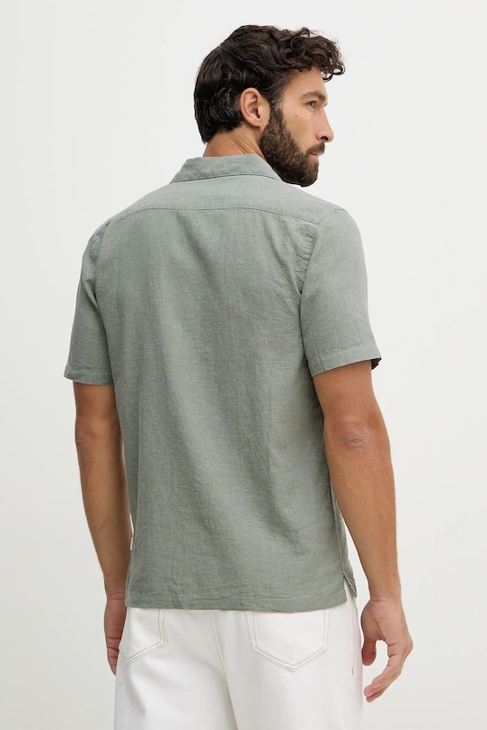 Oblečenie Košeľa s prímesou ľanu Lindbergh 30.203319 zelená