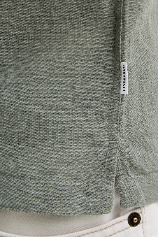 Lindbergh koszula z dodatkiem lnu 30.203319 zielony