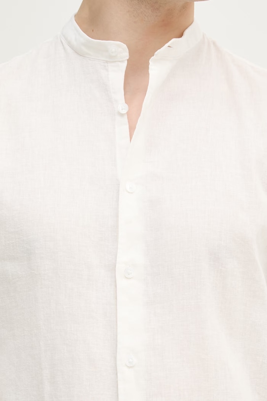 Lindbergh koszula męska z lnem 30.203344A biały