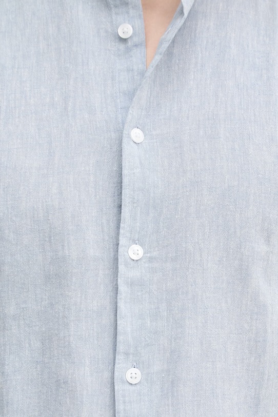 Lindbergh koszula męska z lnem 30.203344A niebieski