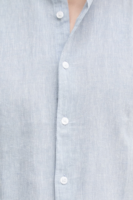 Lindbergh koszula męska z lnem 30.203344A niebieski