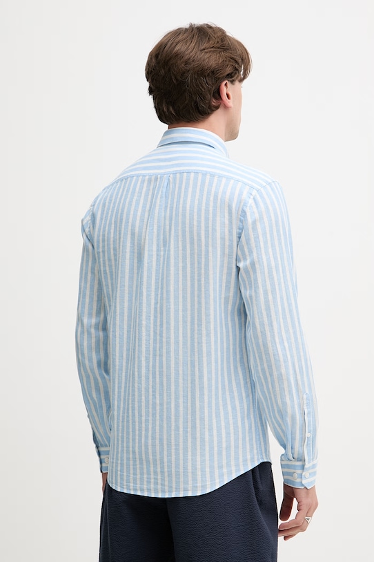 Odzież Lindbergh koszula męska z lnu 30.203492R niebieski