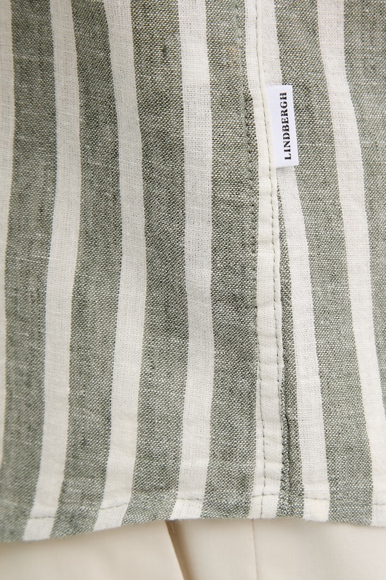 Lindbergh koszula męska z lnem 30.203492R zielony