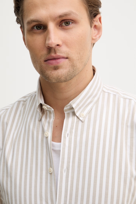 Lindbergh koszula beżowy 30.203536