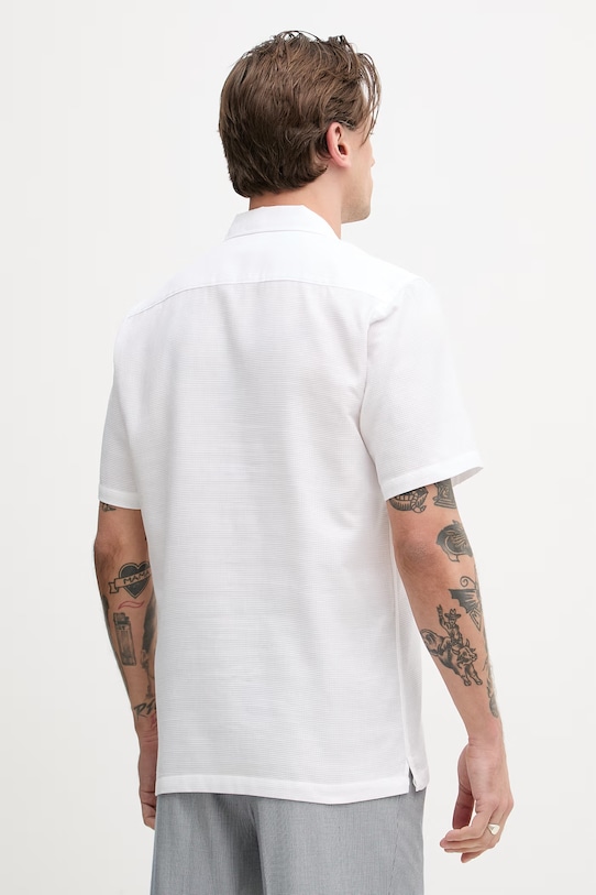 Odzież Lindbergh koszula męska bawełniana 30.203857 biały