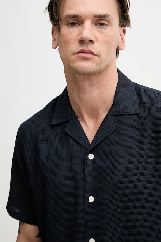 Lindbergh koszula męska bawełniana granatowy 30.203857