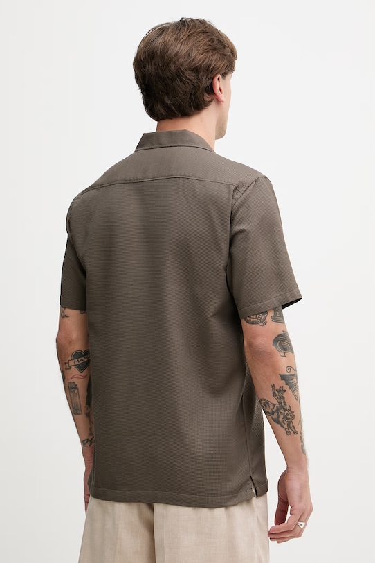 Odzież Lindbergh koszula męska bawełniana 30.203857 brązowy