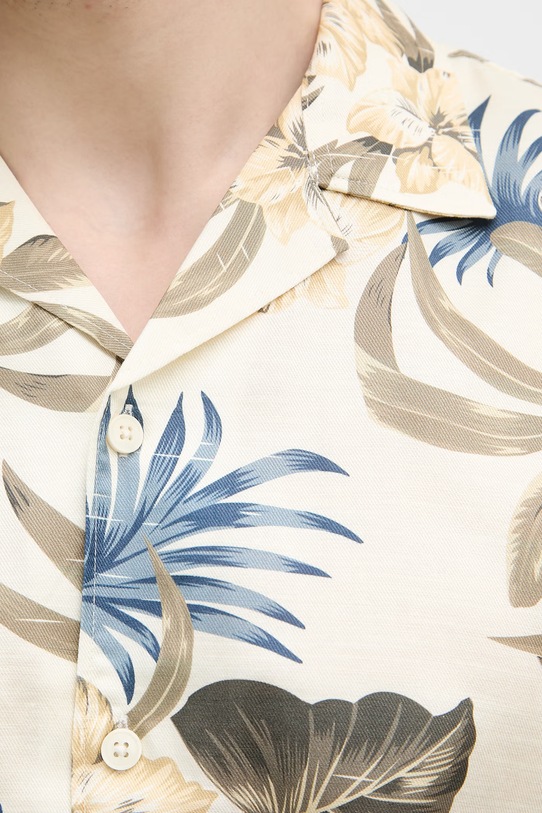 Lindbergh koszula męska z bawełną beżowy 30.203861