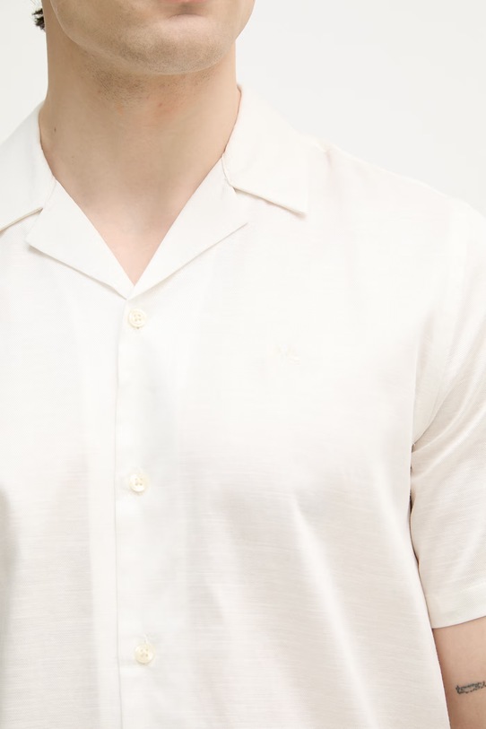 Lindbergh koszula męska z bawełną 30.222099 beżowy