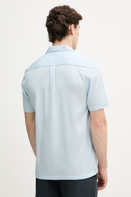 Odzież Lindbergh koszula męska z bawełną 30.222099 niebieski