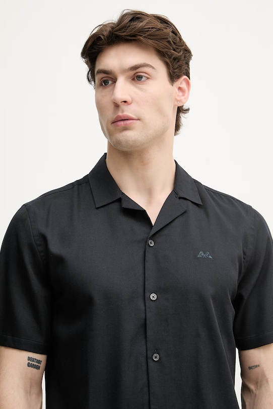 Lindbergh koszula męska z bawełną granatowy 30.222099