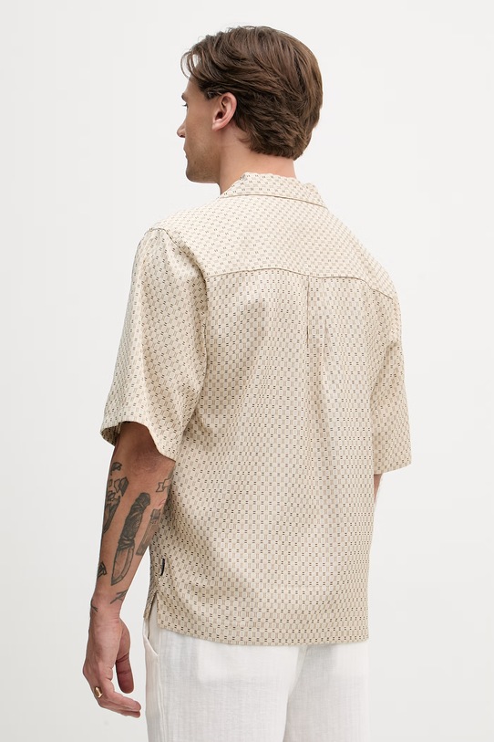 Odzież Lindbergh koszula męska z lyocellem 30.222111 beżowy