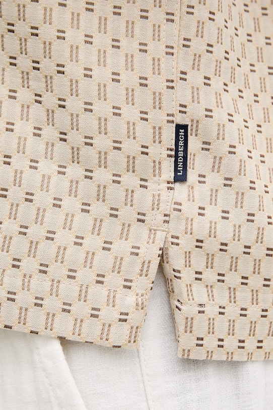 Lindbergh koszula męska z lyocellem 30.222111 beżowy