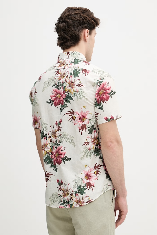 Odzież Lindbergh koszula męska z lnu 30.222113 zielony