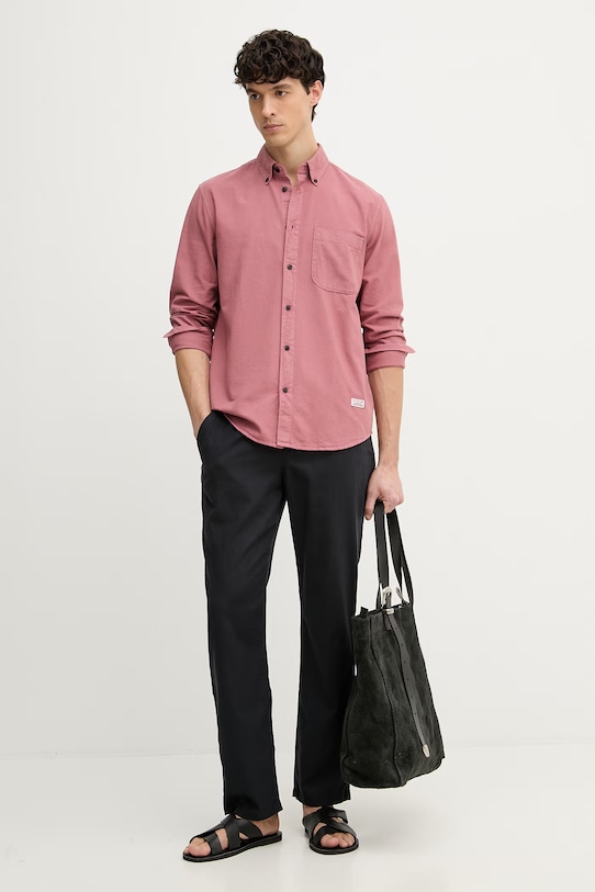 Marc O'Polo koszula męska bawełniana 5000008064 różowy SS26